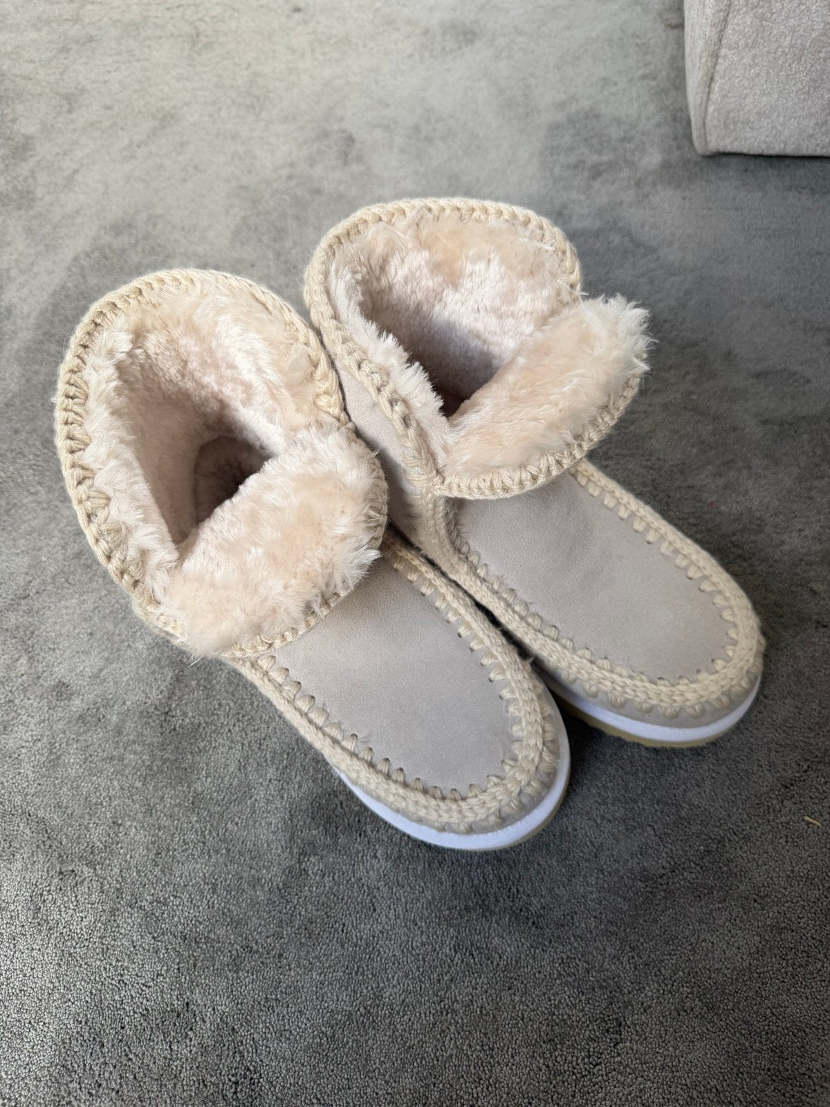 Zo goed als nieuwe Mou laarzen maat 39, Verzenden, Zo goed als nieuw, Beige, Lage of Enkellaarzen