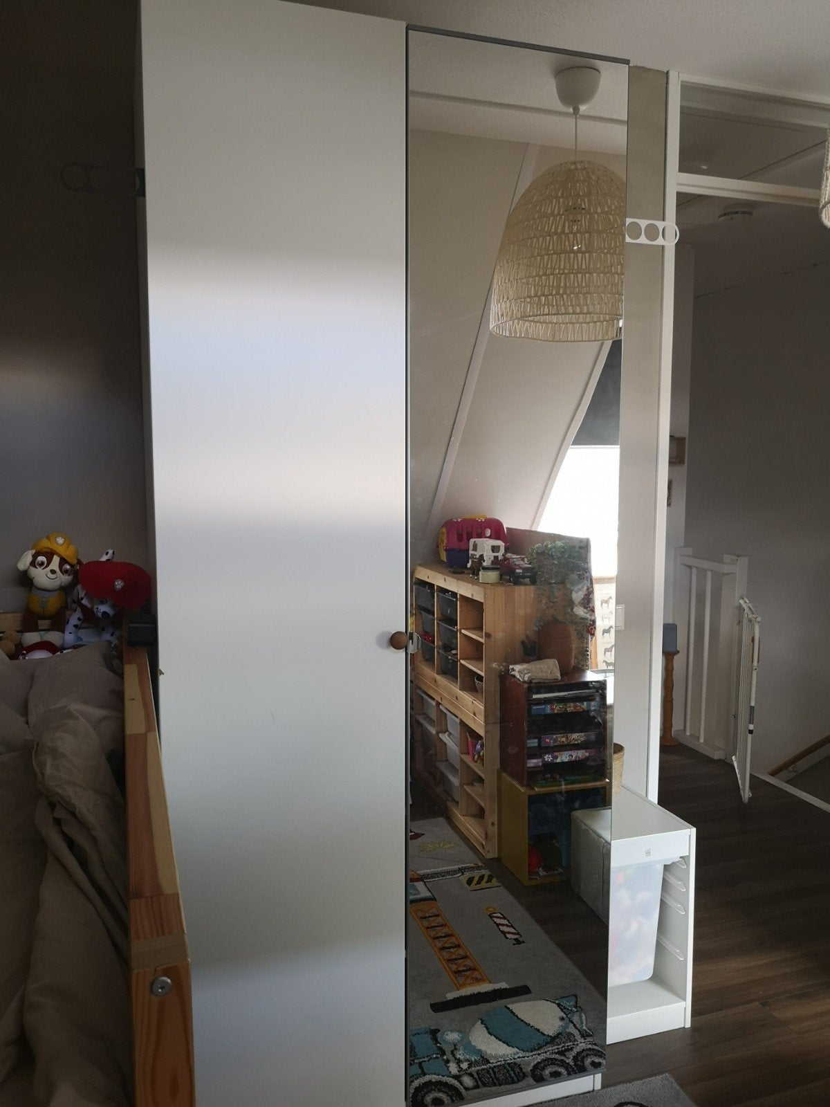 Pax kast incl spiegel deur, Huis en Inrichting, Kasten | Kledingkasten, Ophalen, Met deur(en), Gebruikt, 200 cm of meer