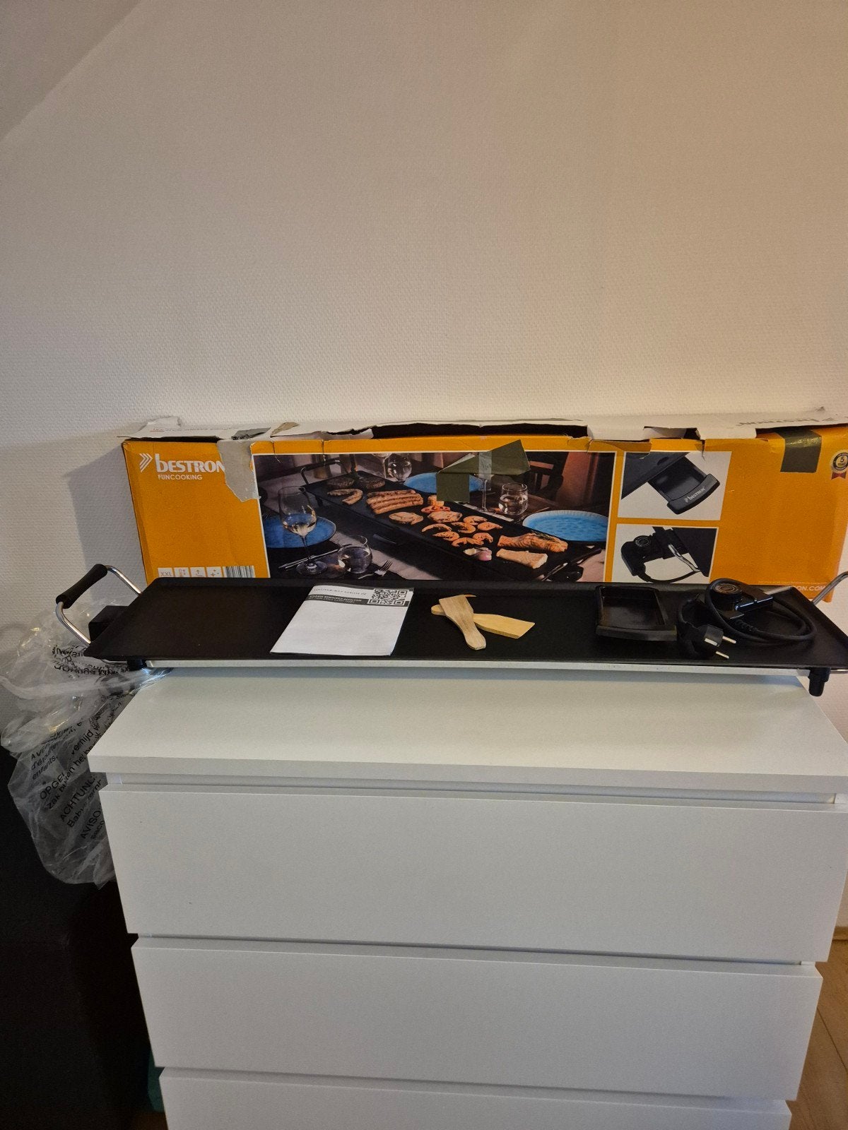Bestron Fun Cooking Grillplaat/Teppanyaki, Witgoed en Apparatuur, Ophalen, Zo goed als nieuw