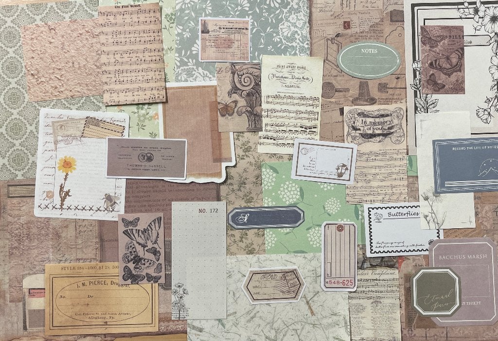 Scrapbooking vintage, kraft papier, Hobby en Vrije tijd, Scrapbooking, Verzenden, Nieuw, Papier of Karton