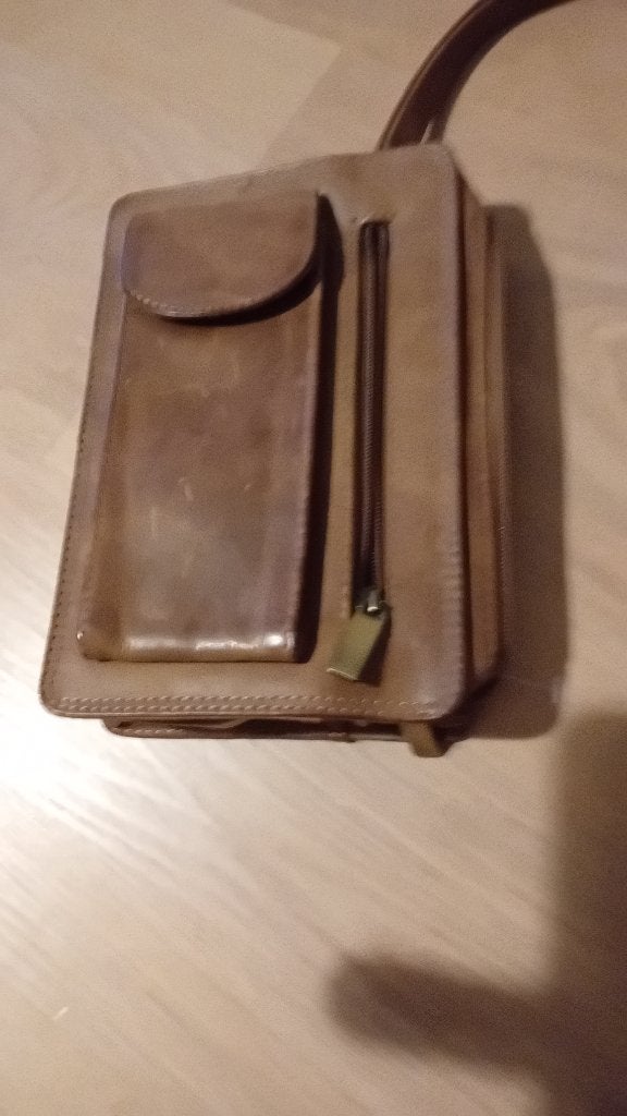 Leren telefoon tasje, Ophalen of Verzenden, Nieuw, Bruin, Schoudertasje