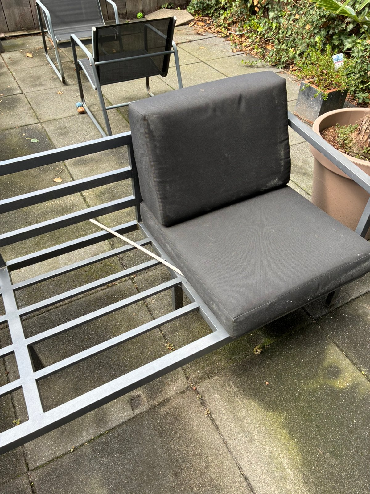 Aluminium tuinset, Ophalen, 5 zitplaatsen, Gebruikt, Aluminium