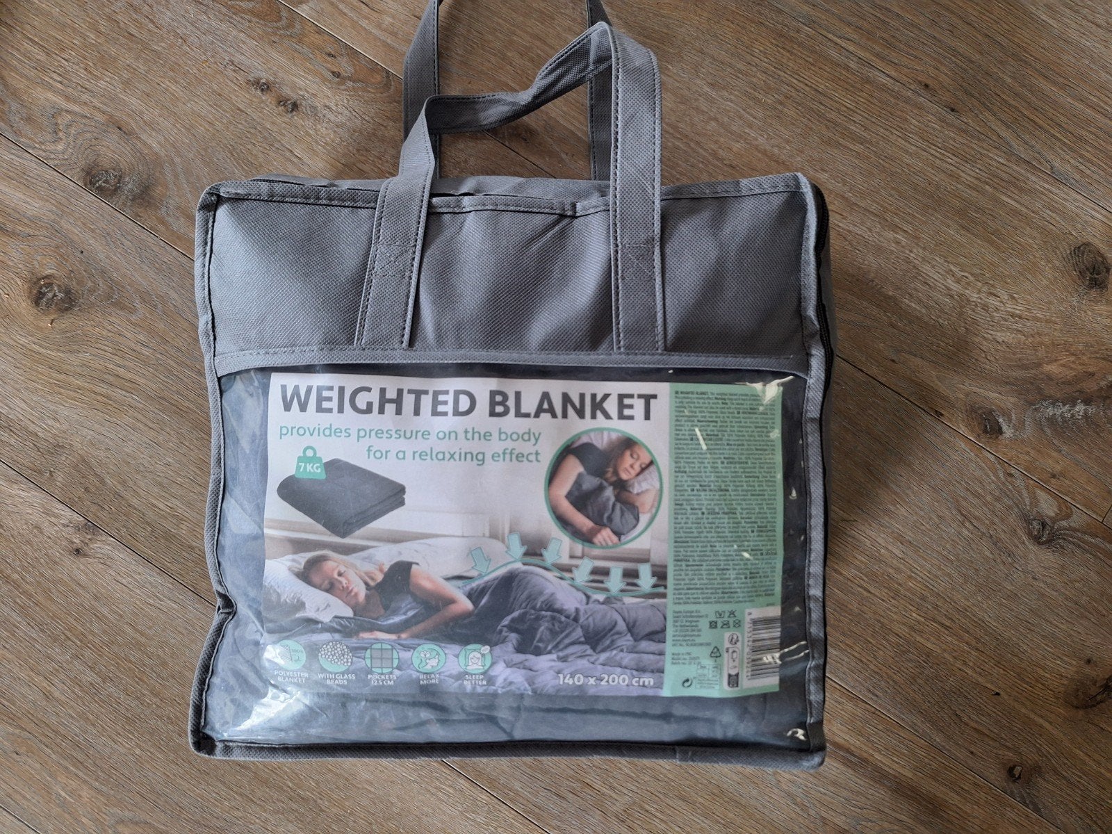 Gebruikte verzwaringsdeken 7 kg - 140x200 cm, Gebruikt, Eenpersoons, Ophalen of Verzenden, Deken of Dekbed