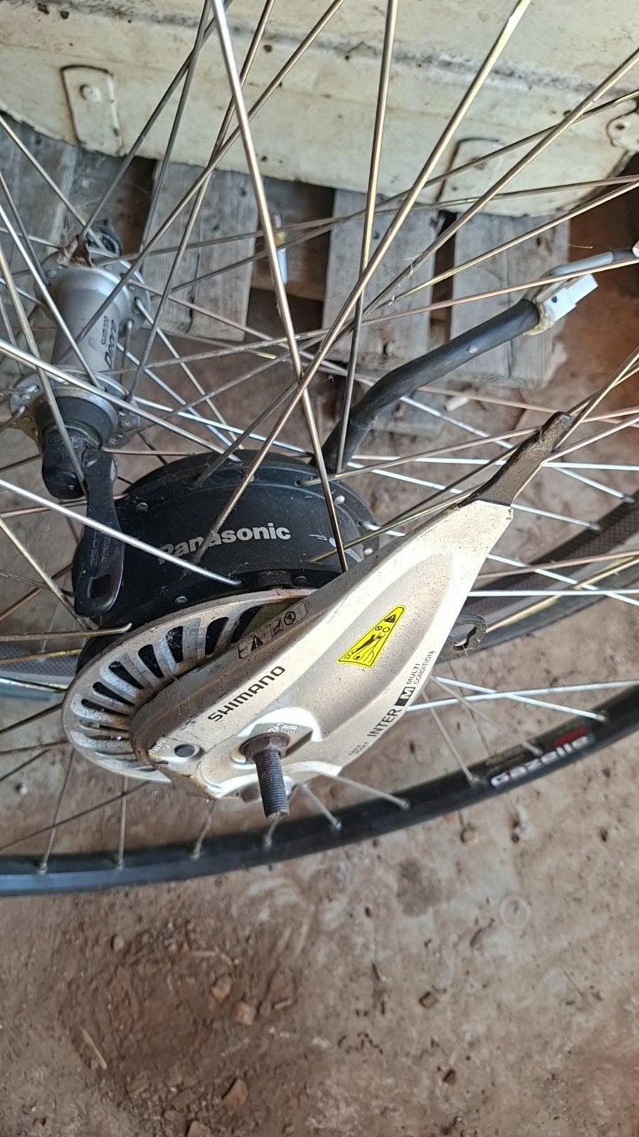 Panasonic voorwielmotor Gazelle elektrische fiets, Elektrische fiets, Gebruikt, Panasonic, Ophalen of Verzenden