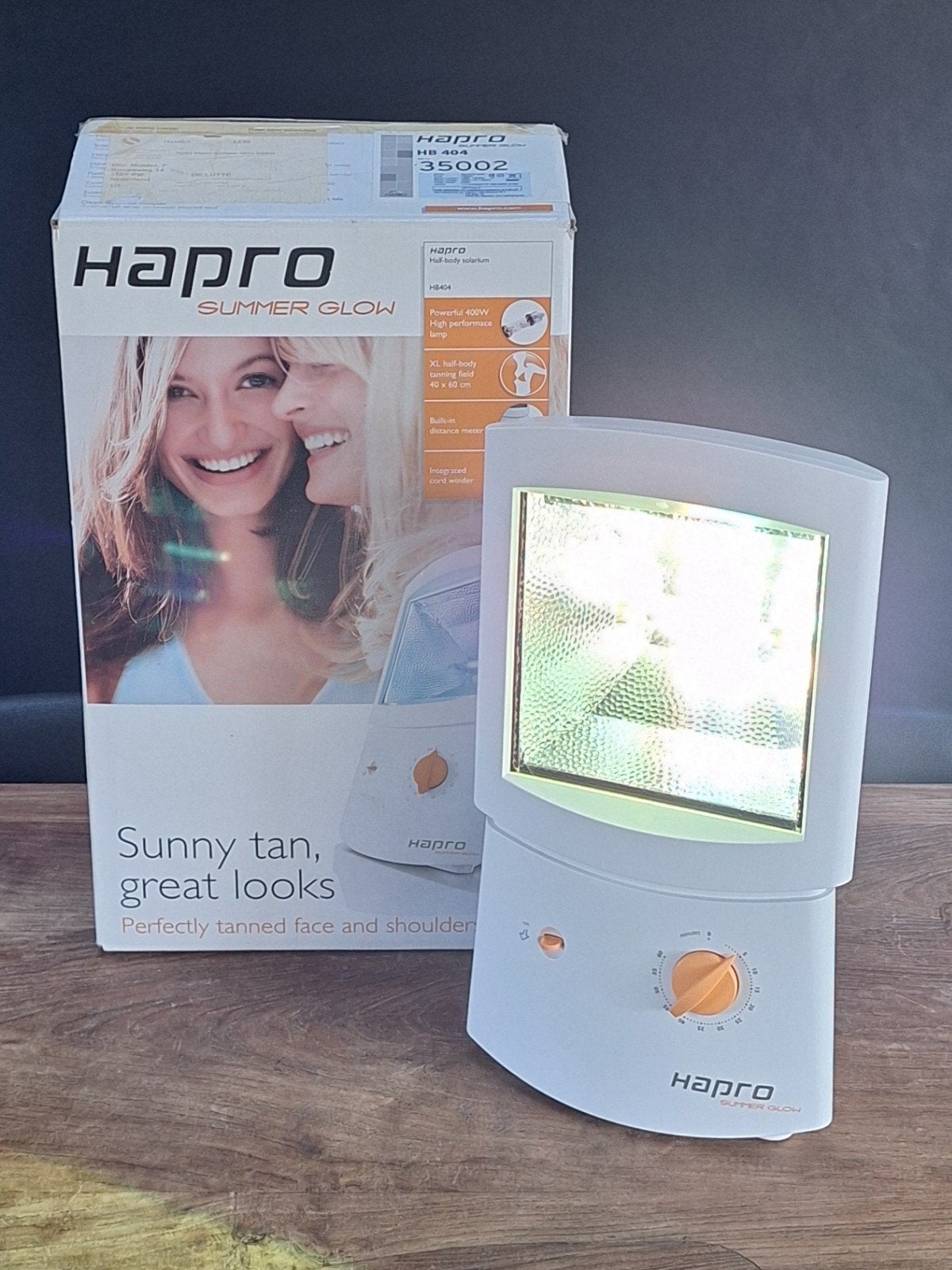 Hapro Summer Glow HB404 UV-Type 3 gezichtsbruiner, Ophalen of Verzenden, Zo goed als nieuw, Gezichtsbruiner, Minder dan 10 lampen