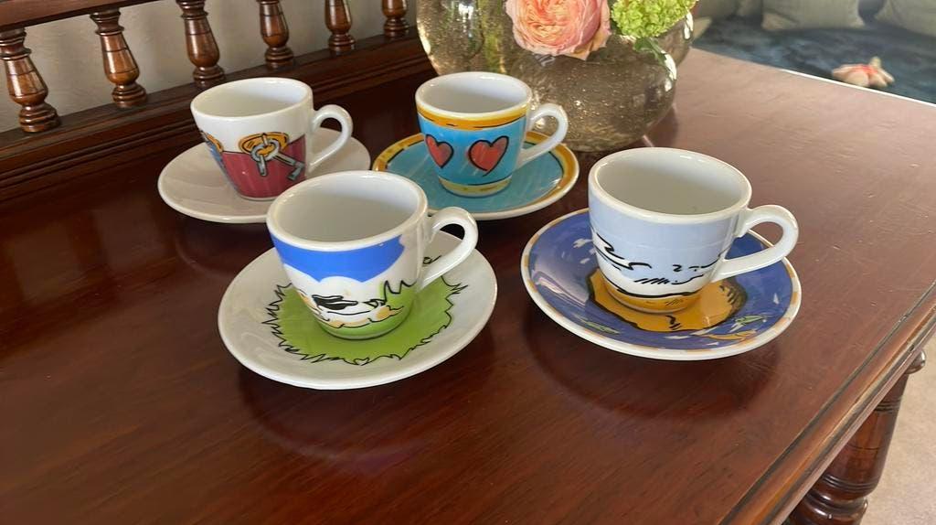 Arzberg espresso kop en schotels (jaren 90), Ophalen of Verzenden, Porselein, Overige stijlen, Kop(pen) en/of Schotel(s)