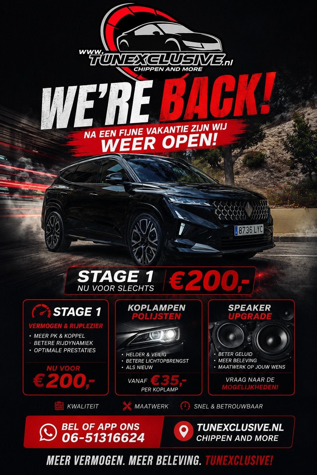 Tunexclusive: Stage 1 Chiptuning, Koplamp Polijsten & Meer!, Ophalen of Verzenden