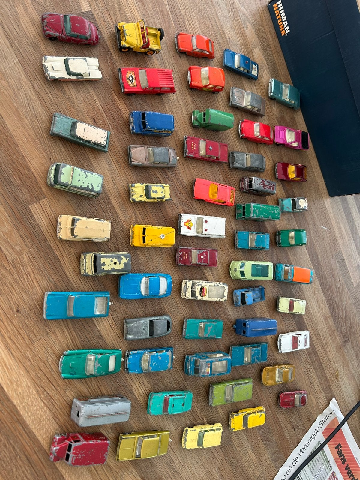 Partij van 55 modelauto’s schaal Matchbox, Ophalen of Verzenden, Gebruikt, Auto, Matchbox