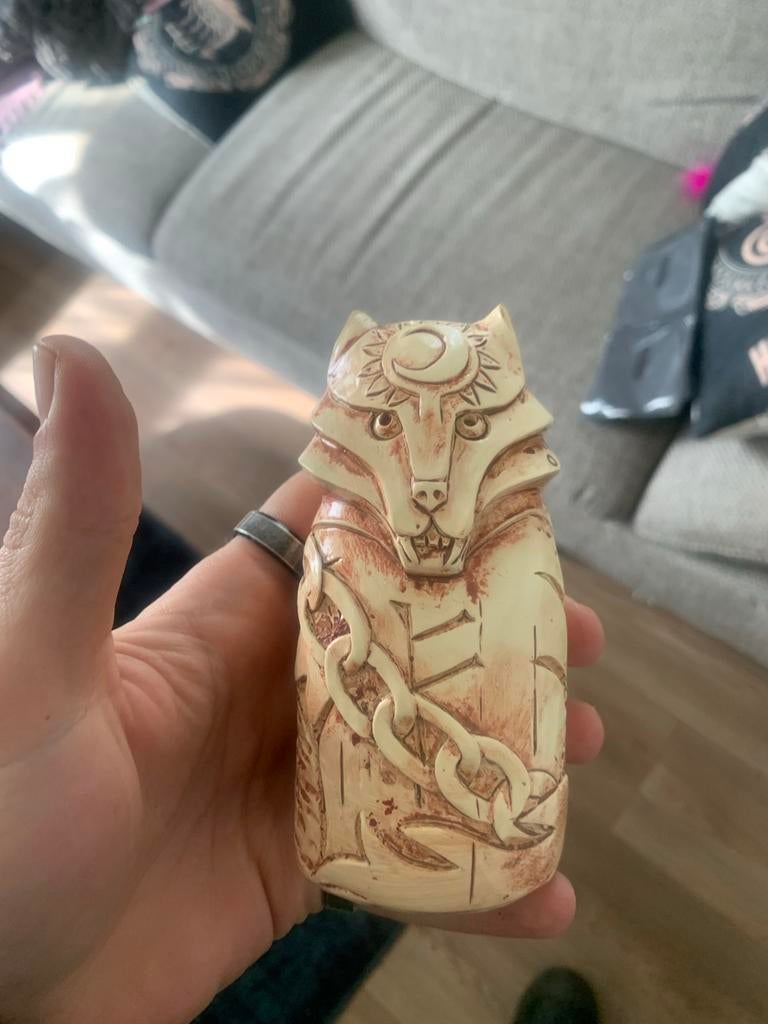 Hars beeldje Fenrir - Noorse mythologie wolf, Ophalen of Verzenden, Nieuw, Fantasy