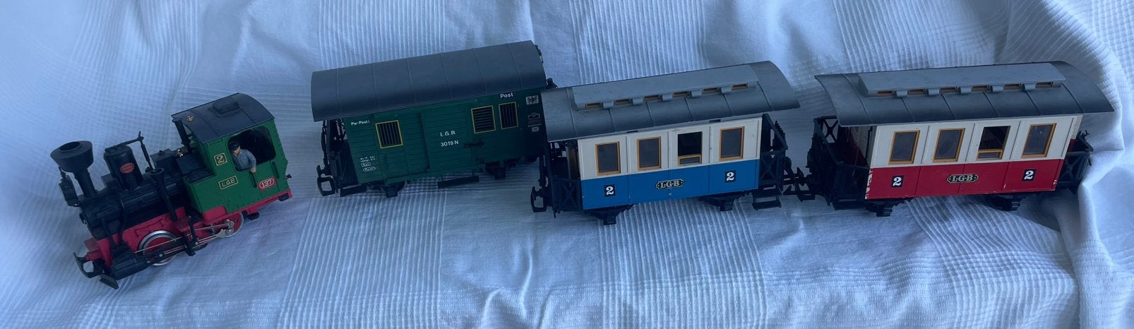 LGB G-spoor Treinset: Stoomlocomotief Stainz & 3 Wagons, Hobby en Vrije tijd, Modeltreinen | Overige schalen, Ophalen, Gebruikt