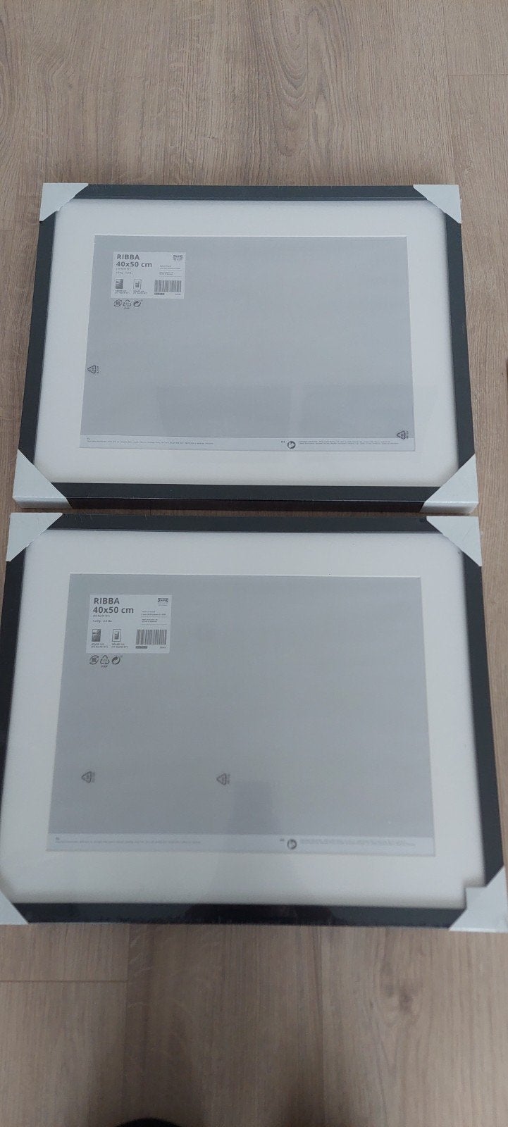 2x IKEA Ribba Lijsten 40x50 cm - Zwart, Huis en Inrichting, Woonaccessoires | Lijsten, Ophalen, Nieuw, Hout, Zwart