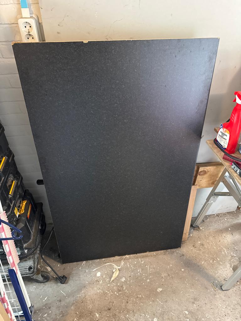 Antraciet aanrechtblad 80x127 cm - Overgebleven, Ophalen, 100 tot 150 cm, 75 cm of meer, Nieuw