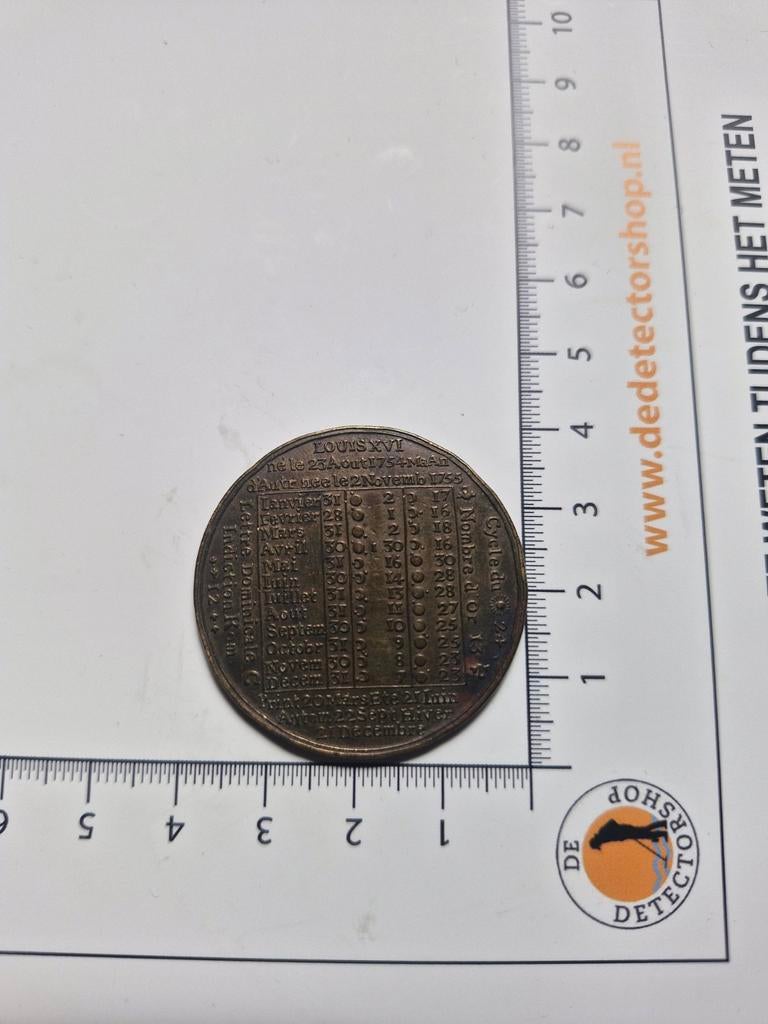 Historische Kalendermunt 1770-1775, 17 gram, 39mm, Postzegels en Munten, Munten | Nederland, Ophalen of Verzenden