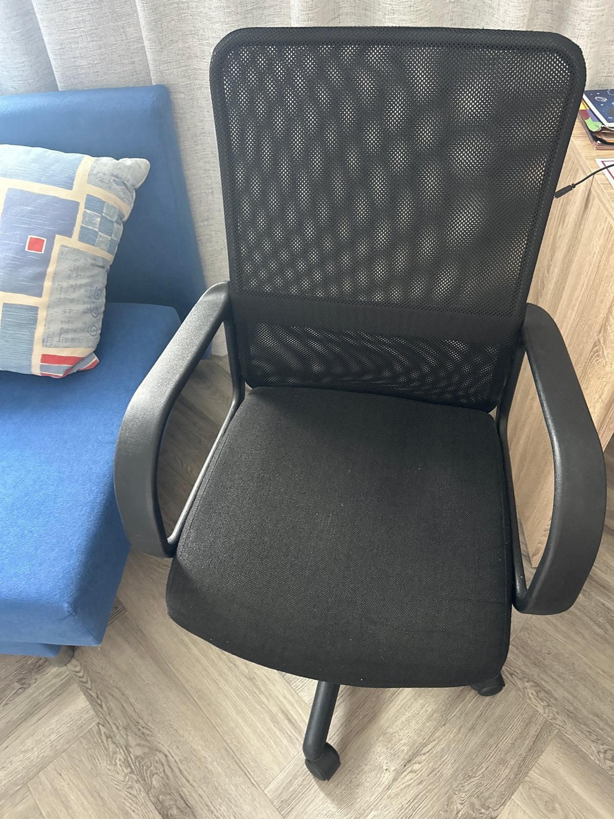 Comfortabele Bureaustoel - Zwart, Huis en Inrichting, Bureaustoelen, Ophalen, Gebruikt, Zwart, Bureaustoel
