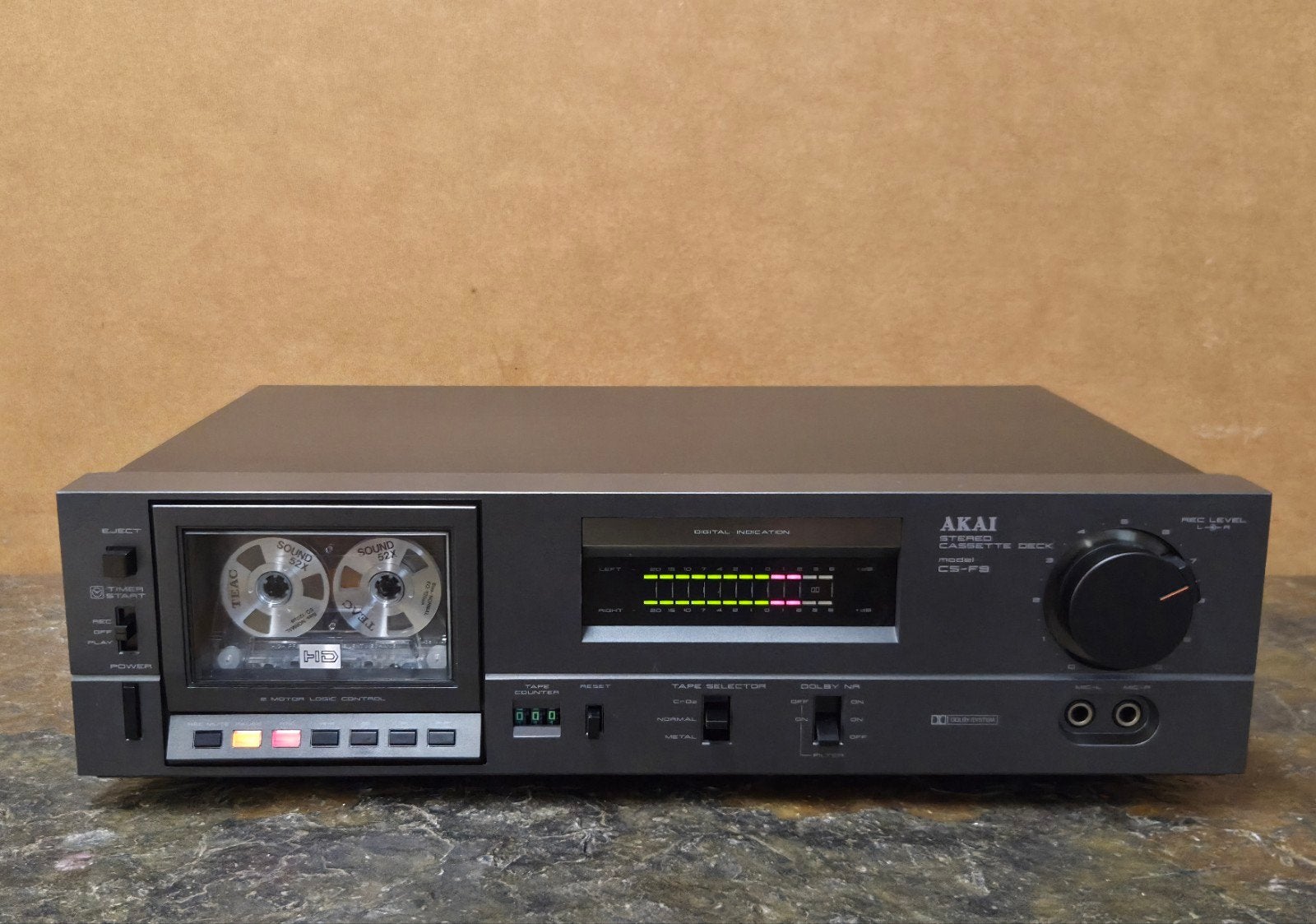Akai CS-F9 cassettedeck met onderhoud en garantie, ., Enkel, Ophalen of Verzenden, Akai