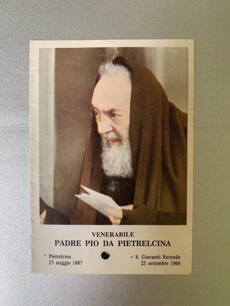 Relikwie Pater Pio, Verzamelen, Ophalen of Verzenden, Gebruikt, Kaart of Prent, Christendom | Katholiek