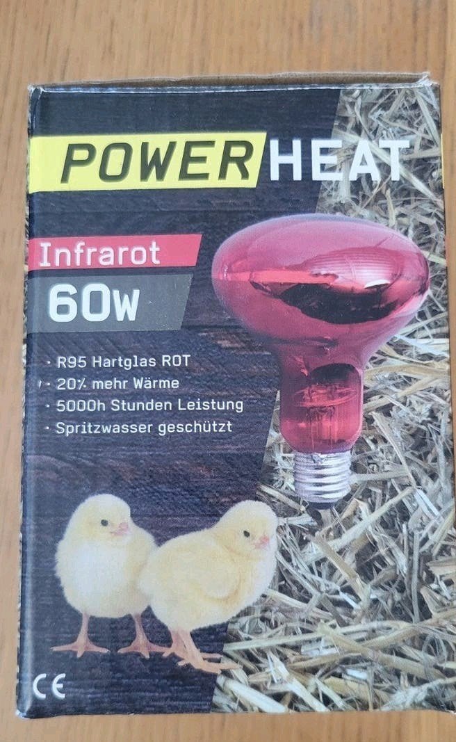 warmtelamp 60 Watt, rode lamp, Ophalen, Zo goed als nieuw, Overige typen
