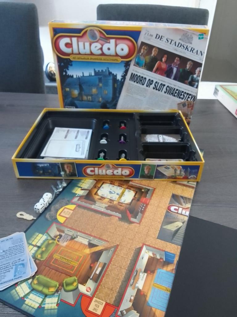 Cluedo: Het Gevaarlijk Spannende Detectivespel, Vijf spelers of meer, Ophalen, Gebruikt, Parker