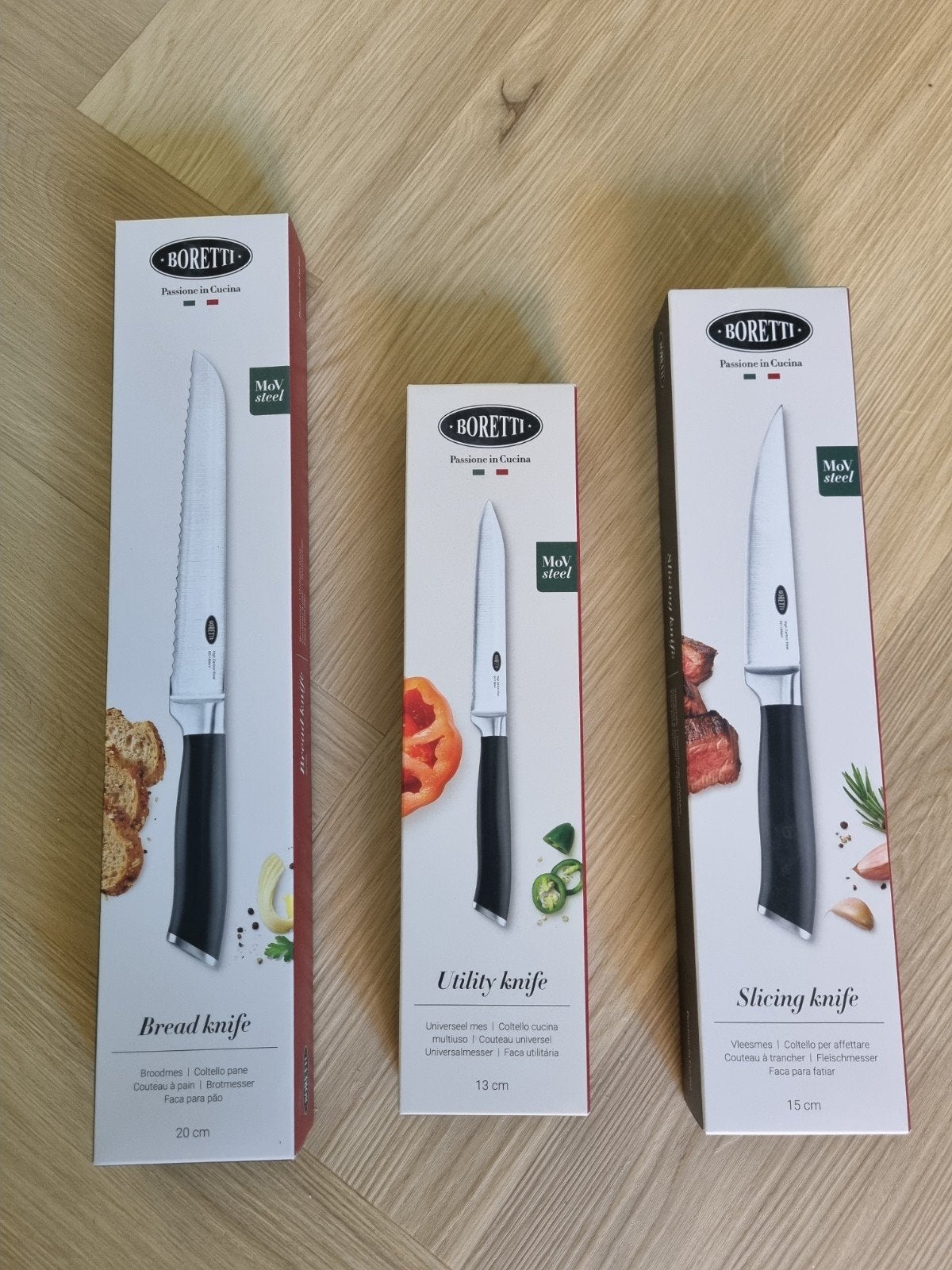 Boretti messenset NIEUW, Bestekset, Nieuw, Ophalen of Verzenden, Rvs of Chroom