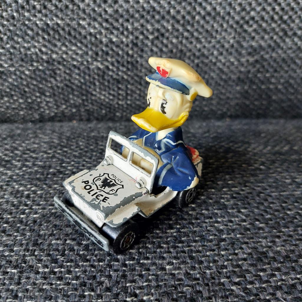 Vintage Matchbox Donald Duck Politie Jeep 1979, Ophalen of Verzenden, Gebruikt