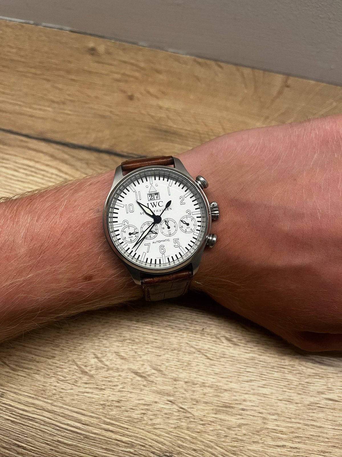 IWC Schaffhausen Pilot's Watch Chronograaf, Overige merken, Staal, Polshorloge, Ophalen of Verzenden