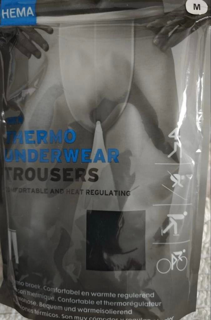 2 HEMA Thermo onderbroeken M - zwart en beige - nieuw, Ophalen of Verzenden, Zwart, Overige typen