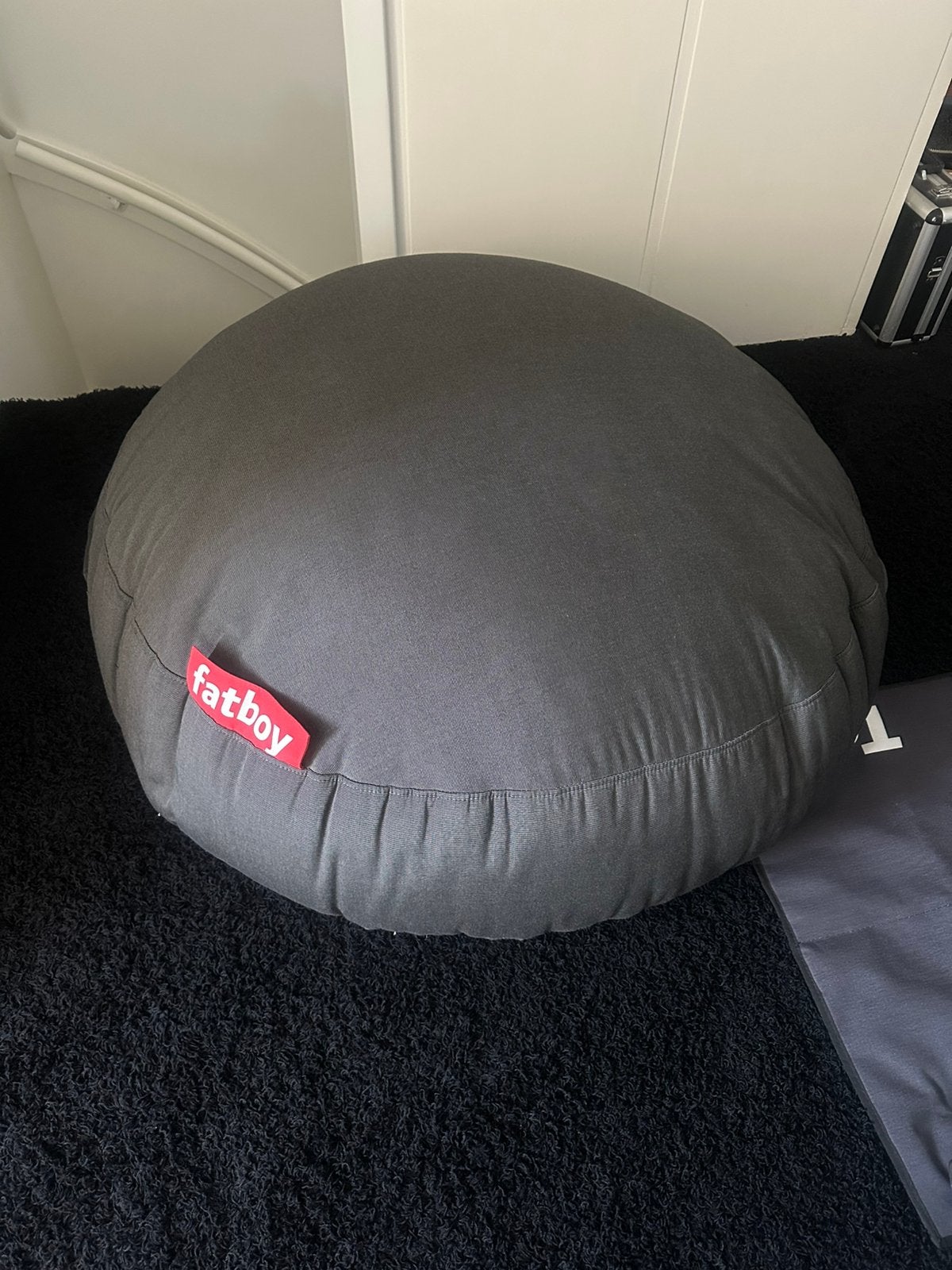 Fatboy Pupillow poef zitzak als nieuw, Huis en Inrichting, Zitzakken, Ophalen, Zo goed als nieuw, Grijs, Zitzak