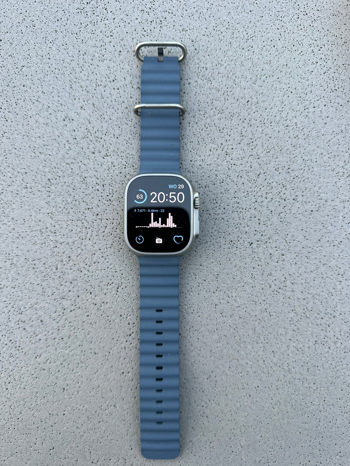 Apple watch Ultra 3 ocean + nomad titanium band, Ophalen, IOS, Zo goed als nieuw, Hoogte