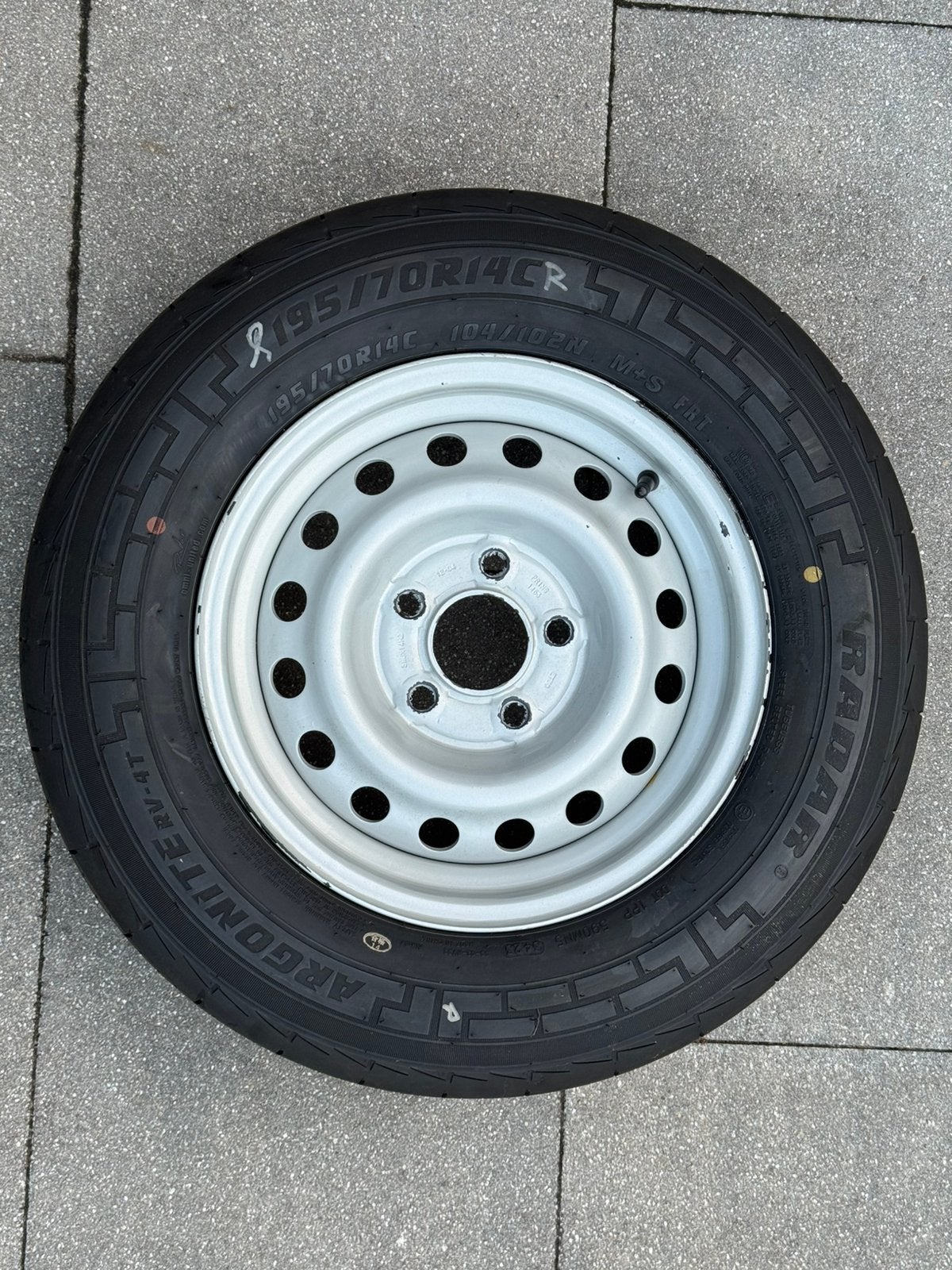 Reserveband reservewiel 195/70R14C caravan/aanhanger, Ophalen, Gebruikt