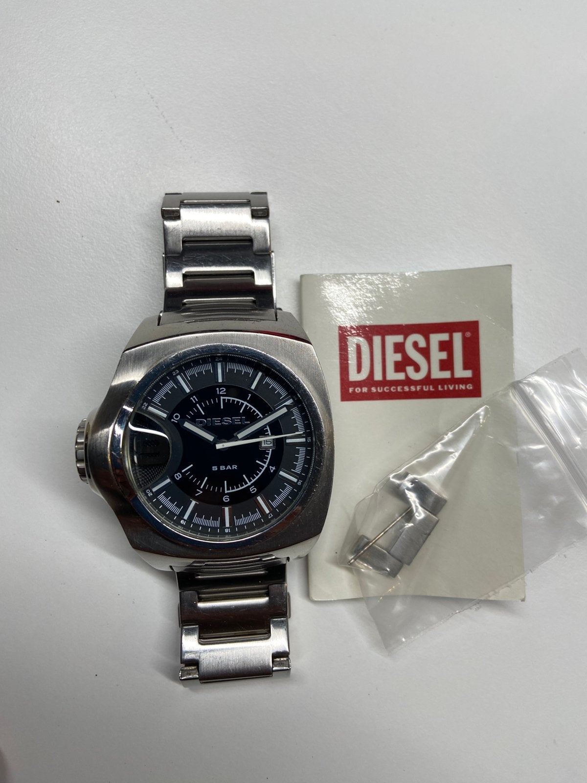 Diesel DZ1237, Zwart, IOS, Ophalen of Verzenden, Zo goed als nieuw