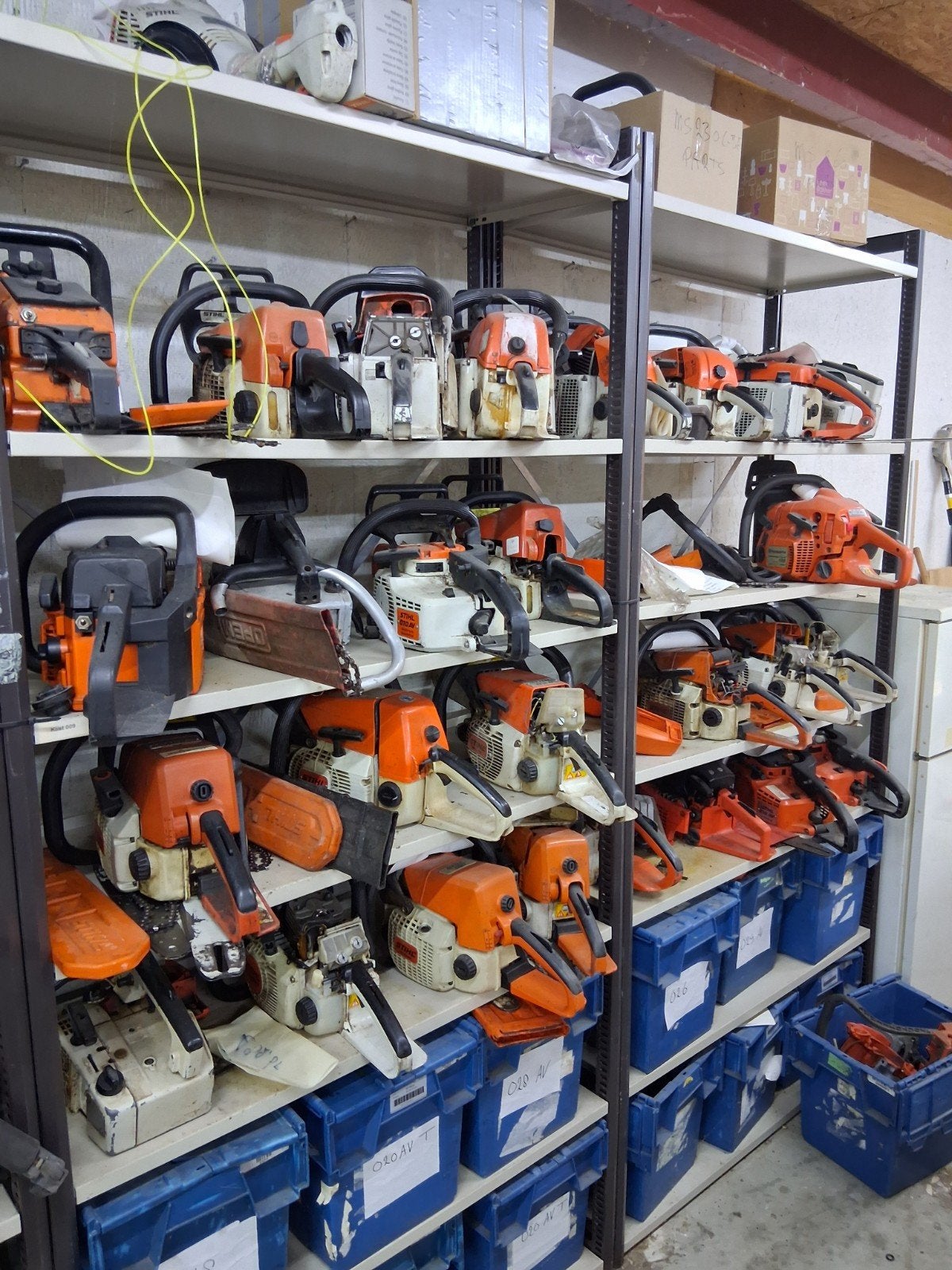 Grote partij Stihl motorzagen en onderdelen, Ophalen, Gebruikt, Overige soorten, Dolmar /Stihl / Husqvarna