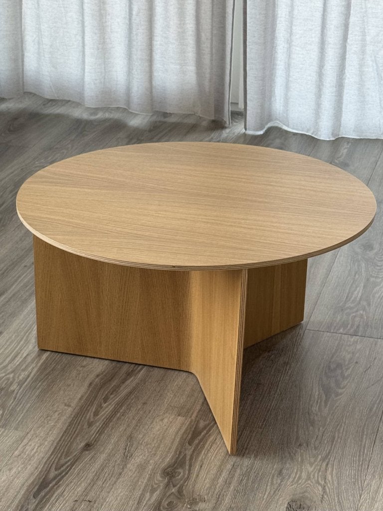 HAY Slit wood table 65cm, Huis en Inrichting, Tafels | Salontafels, Ophalen, Gebruikt, 50 tot 100 cm, Rond