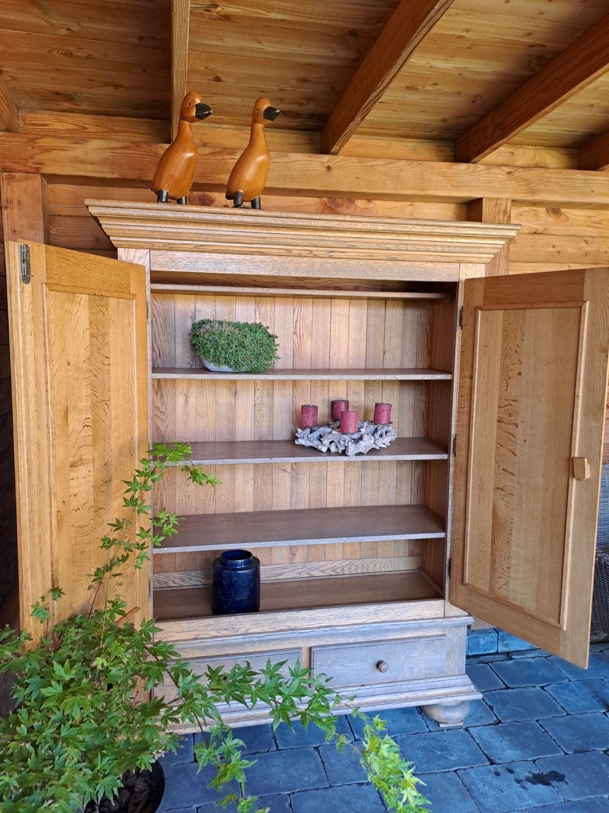 Volledig massief eikenhouten kast - Perfecte staat, Ophalen