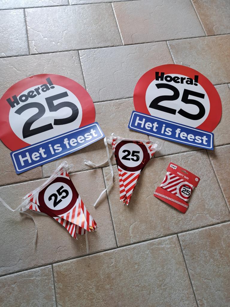 Versiering 25 jaar, Ophalen, Zo goed als nieuw, Versiering, Verjaardag