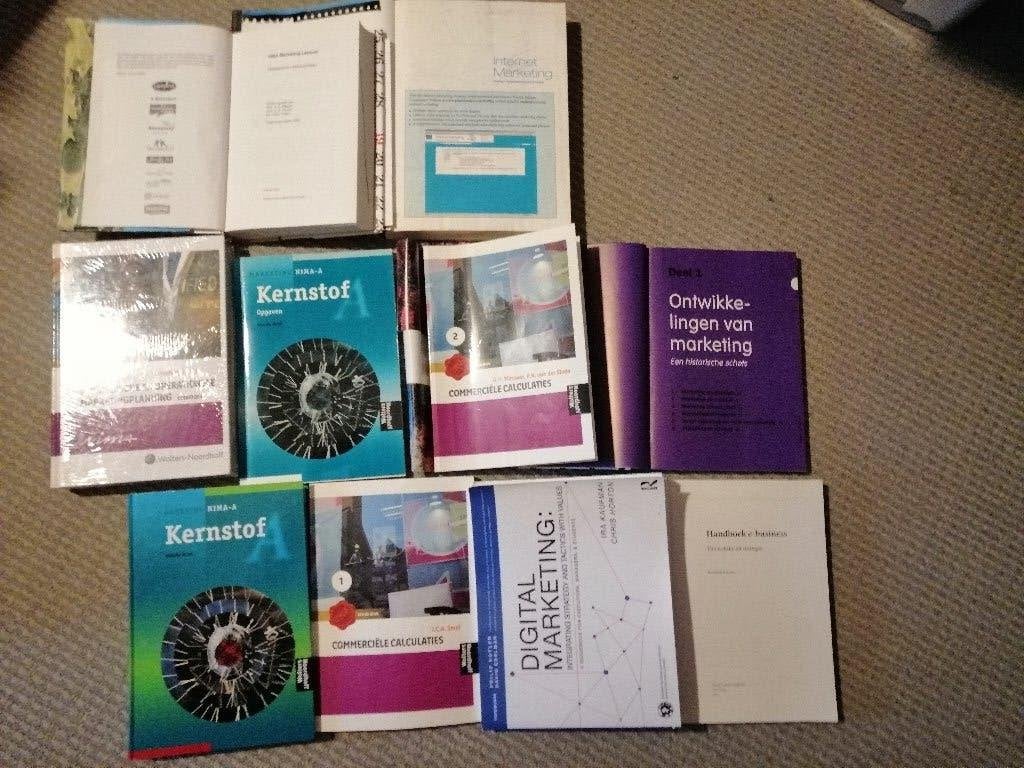 10x Studieboeken NIMA A en B calculaties kernstof Marketing, Ophalen of Verzenden, Beta, Zo goed als nieuw, HBO