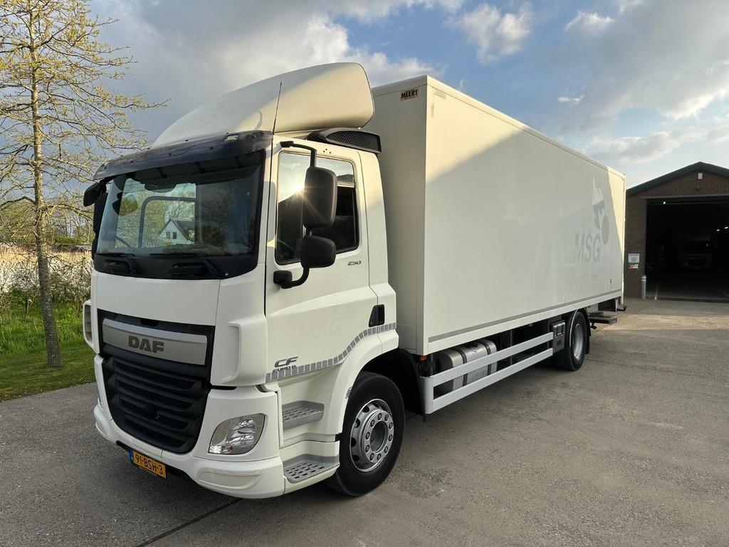 DAF CF 250 FA / NL TRUCK / EURO 6 / BAK+DEUREN+LAADKLEP / AI, Auto's, Vrachtwagens, Automaat, Achterwielaandrijving, Euro 6, Wit