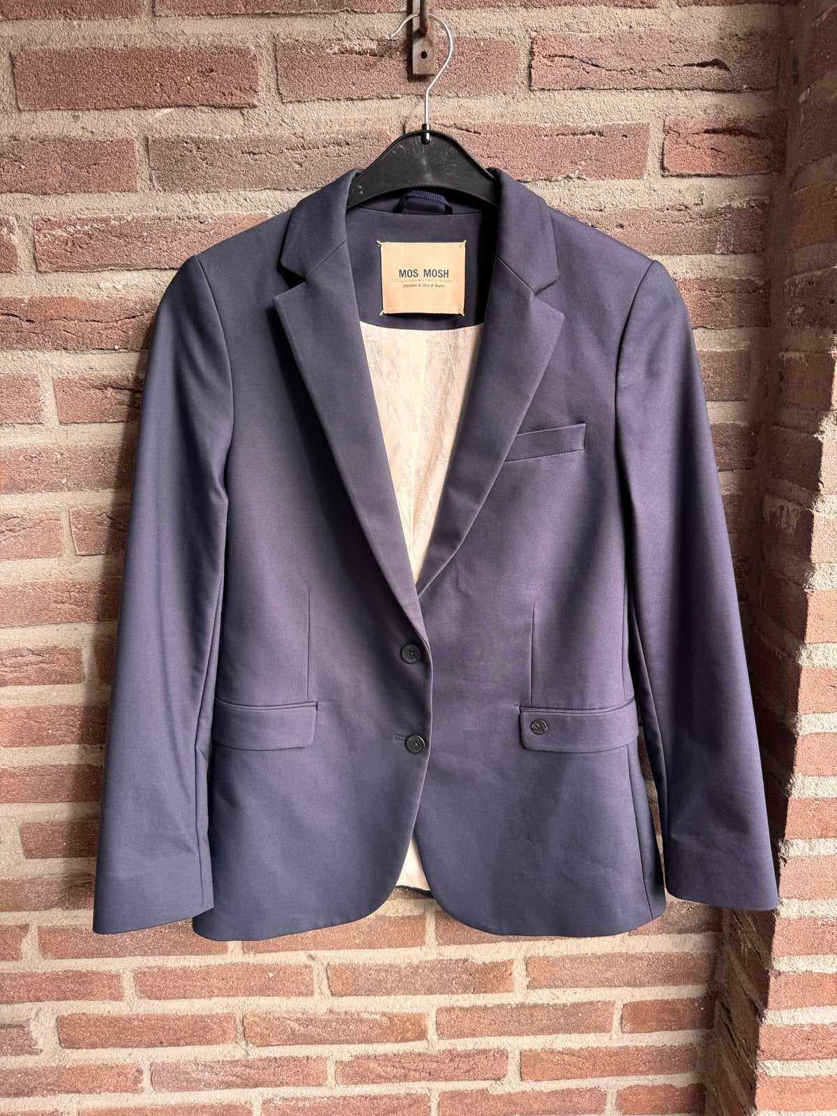 MOS MOSH Mary Night Blazer Navy Blauw Maat 36, Kleding | Dames, Blauw, Ophalen of Verzenden, Zo goed als nieuw, Jasje