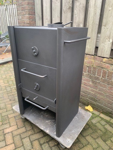 Harrie Leenders HL 4 houtkachel 12 kw!!!, Huis en Inrichting, Kachels, Ophalen, Houtkachel, Zo goed als nieuw, Vrijstaand