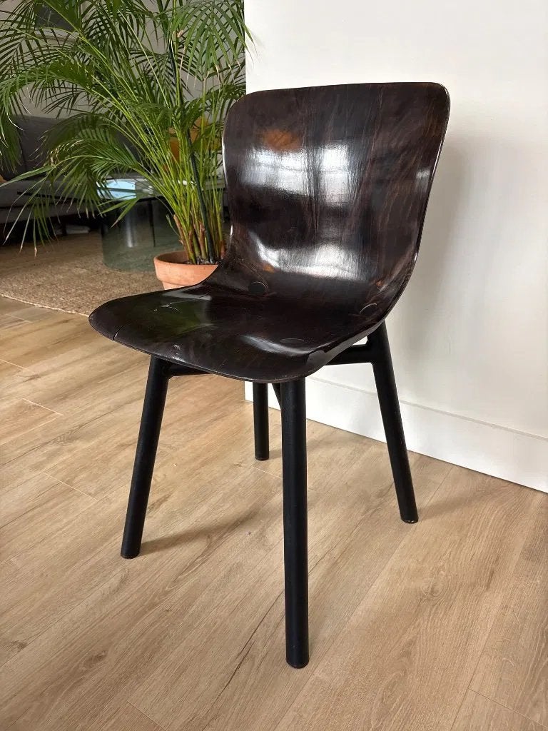 Functionals Wendela Design stoel - donker beuken - opknapper, Gebruikt, Zwart, Ophalen of Verzenden, Eén