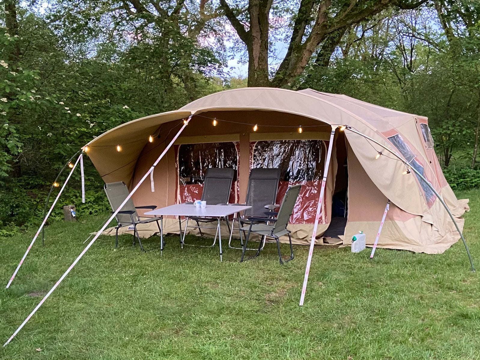 Zeer complete vouwwagen Raclet Safari, Ophalen, Beige, Raclet, Aanwezig