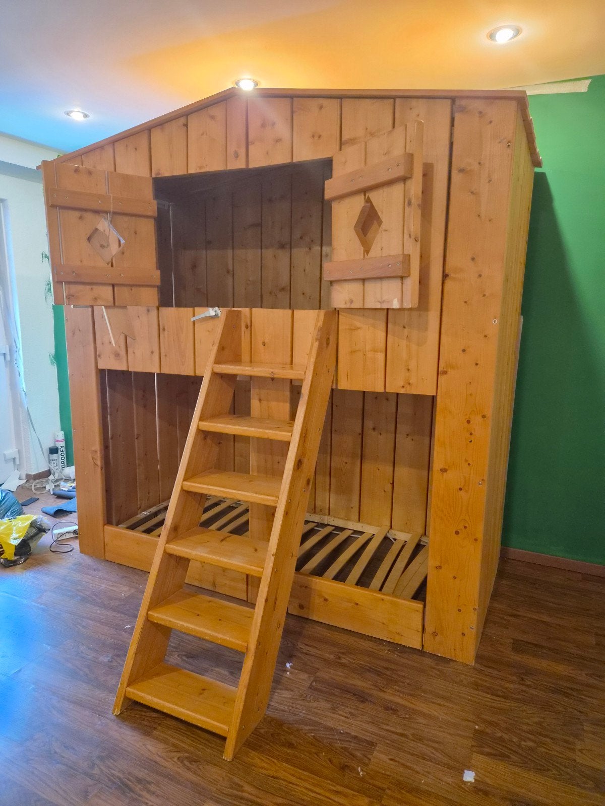 Uniek Houten Stapelbed met Speelhuisje Design, Ophalen