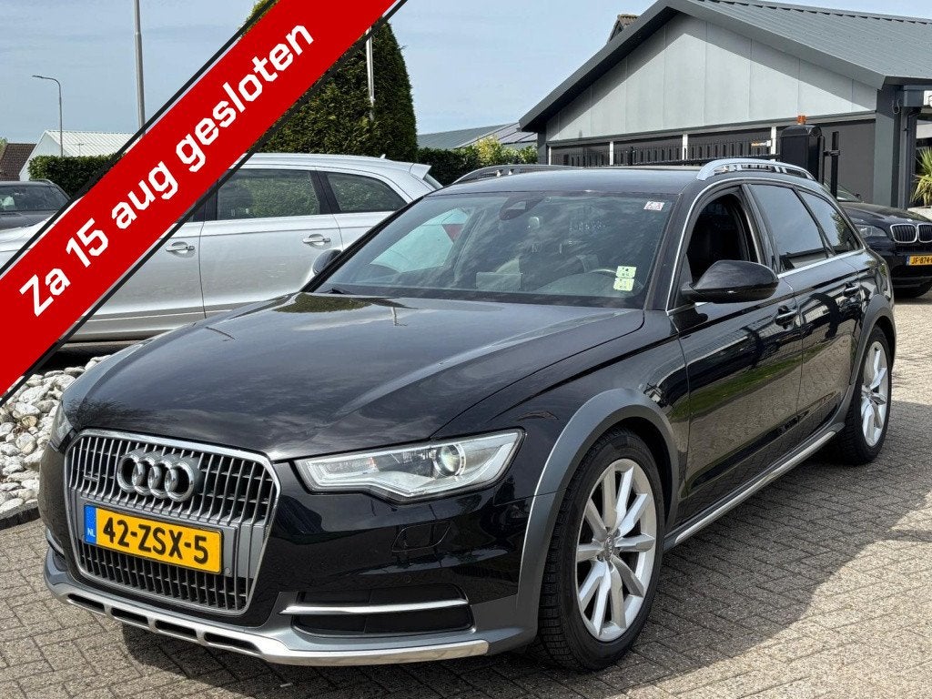 Audi A6 3.0 TDI Allroad Quattro 2013 Zwart NL Auto, Auto's, Audi, Automaat, Euro 5, Gebruikt, 2500 kg