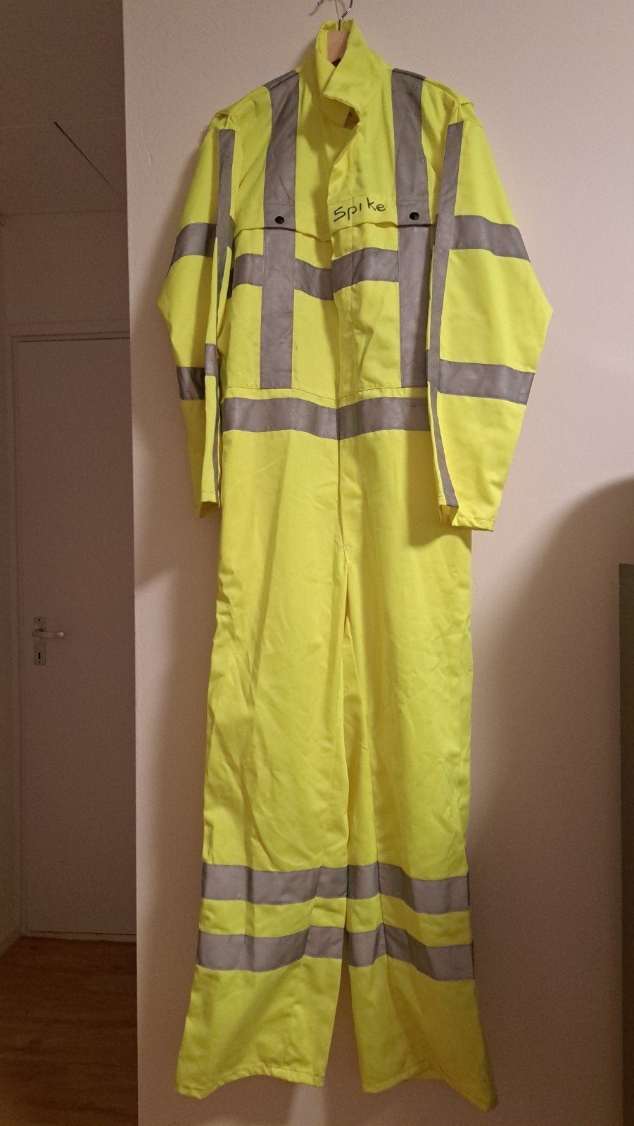 Gele overall Railion met drukknopen maat 54, Ophalen of Verzenden, Zo goed als nieuw, Overige soorten, Overige typen
