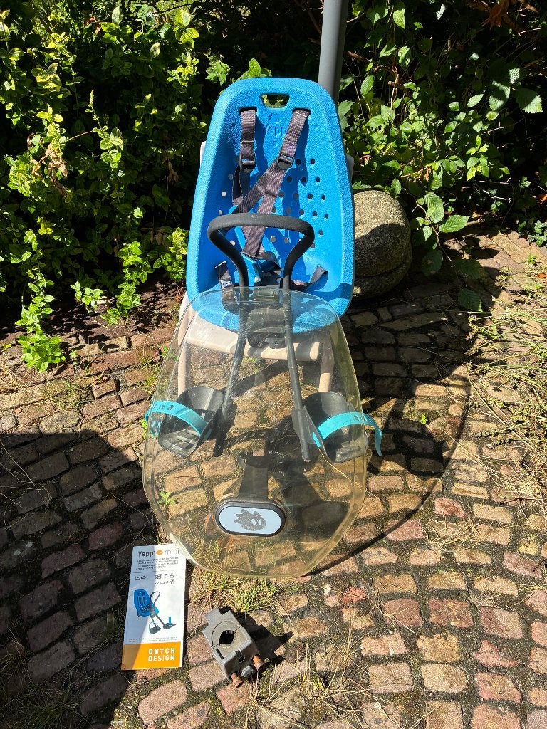 Yepp Mini Fietszitje met Windscherm en Handleiding, Ophalen, Yepp, Voorzitje, Gebruikt