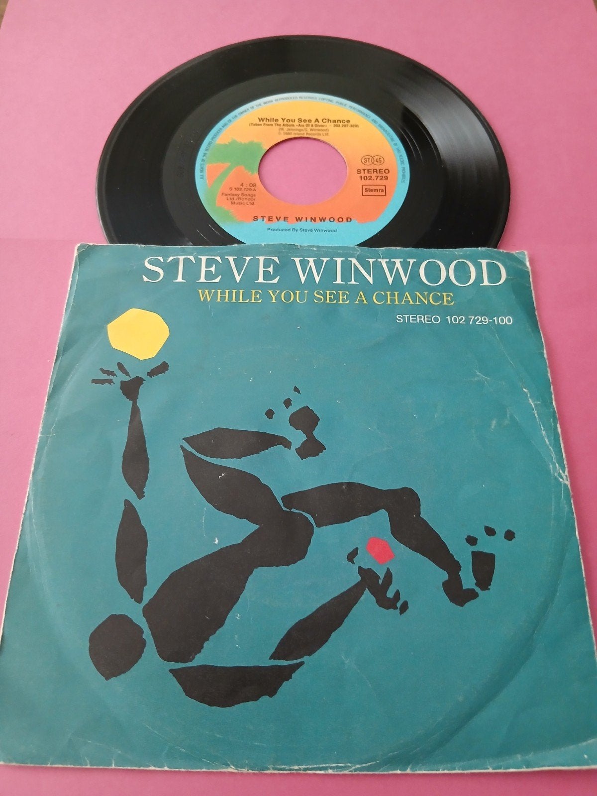 VINYL SINGLE  STEVE WINWOOD  1980, Ophalen of Verzenden, Zo goed als nieuw, Pop