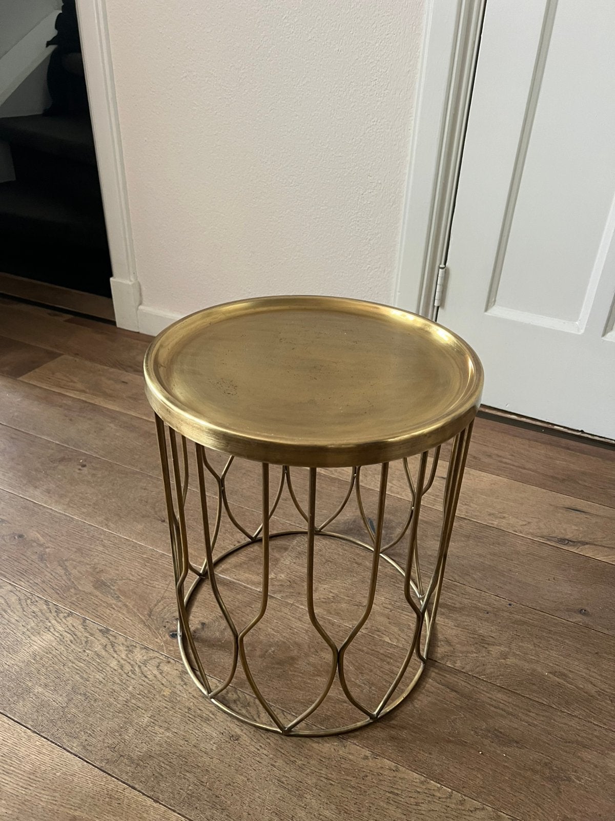 Bijzet tafel goud leen bakker verdi, Huis en Inrichting, Ophalen, Minder dan 45 cm, Minder dan 55 cm, Gebruikt