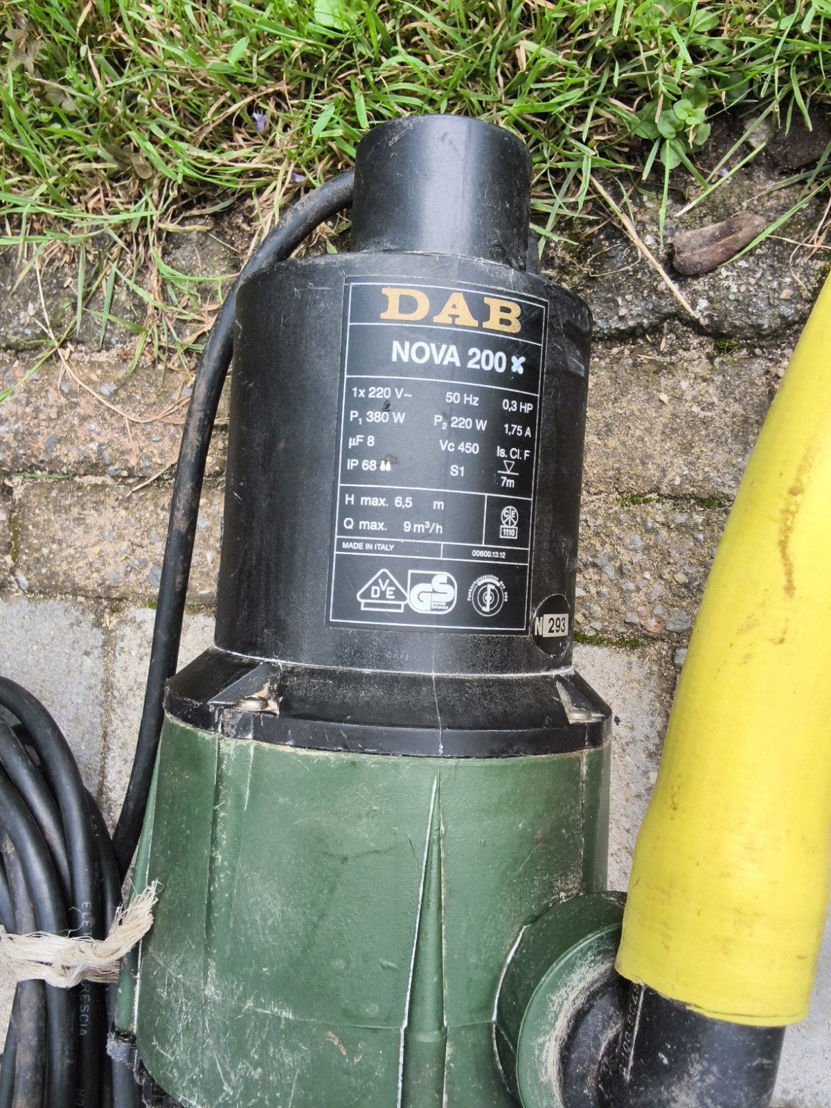 DAB Nova 200 M Dompelpomp met slang, Tuin en Terras, Waterpompen, Ophalen, Gebruikt, Elektrisch, Dompelpomp