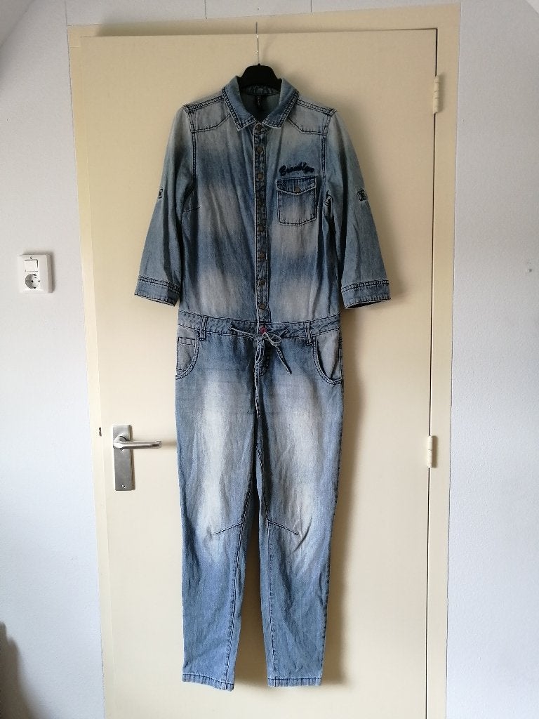 Spijker Jumpsuit - Maat S / 36 - Rainbow, Kleding | Dames, Jumpsuits, Rainbow, Zo goed als nieuw, Maat 36 (S), Verzenden