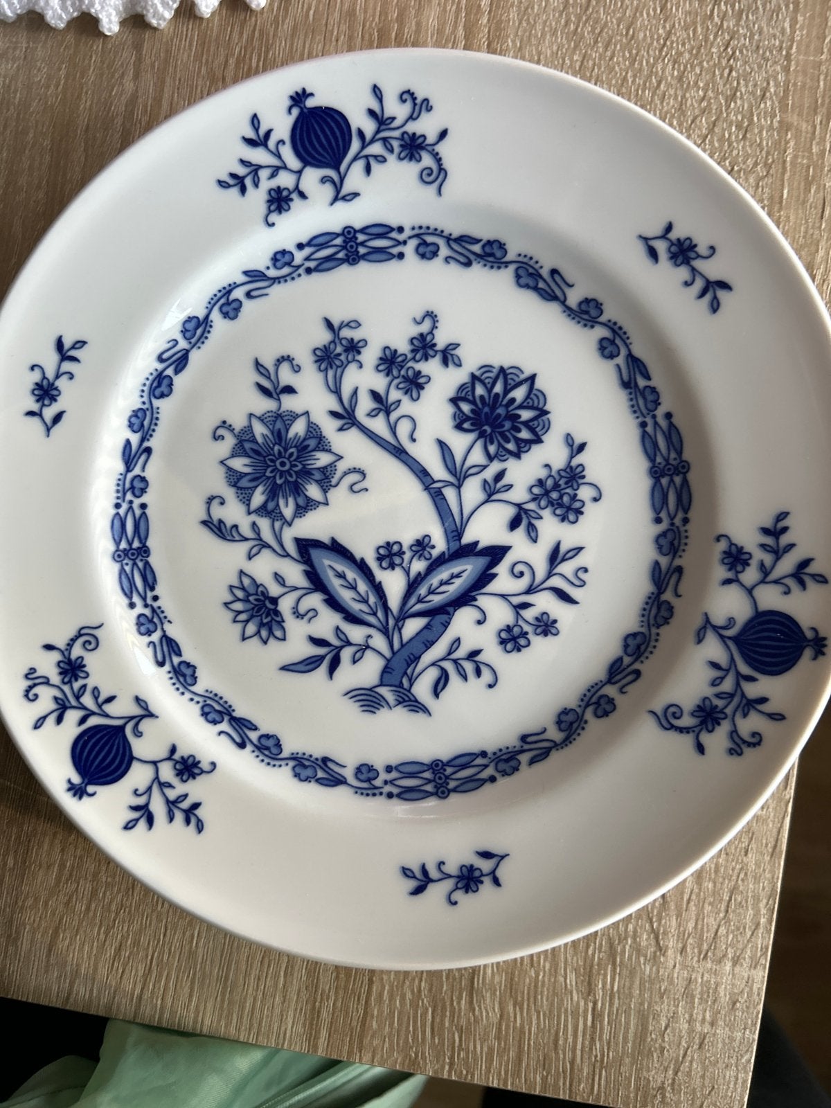 Christina Porzellan Dresden Classic bord - Blauw bloemmotief, Ophalen