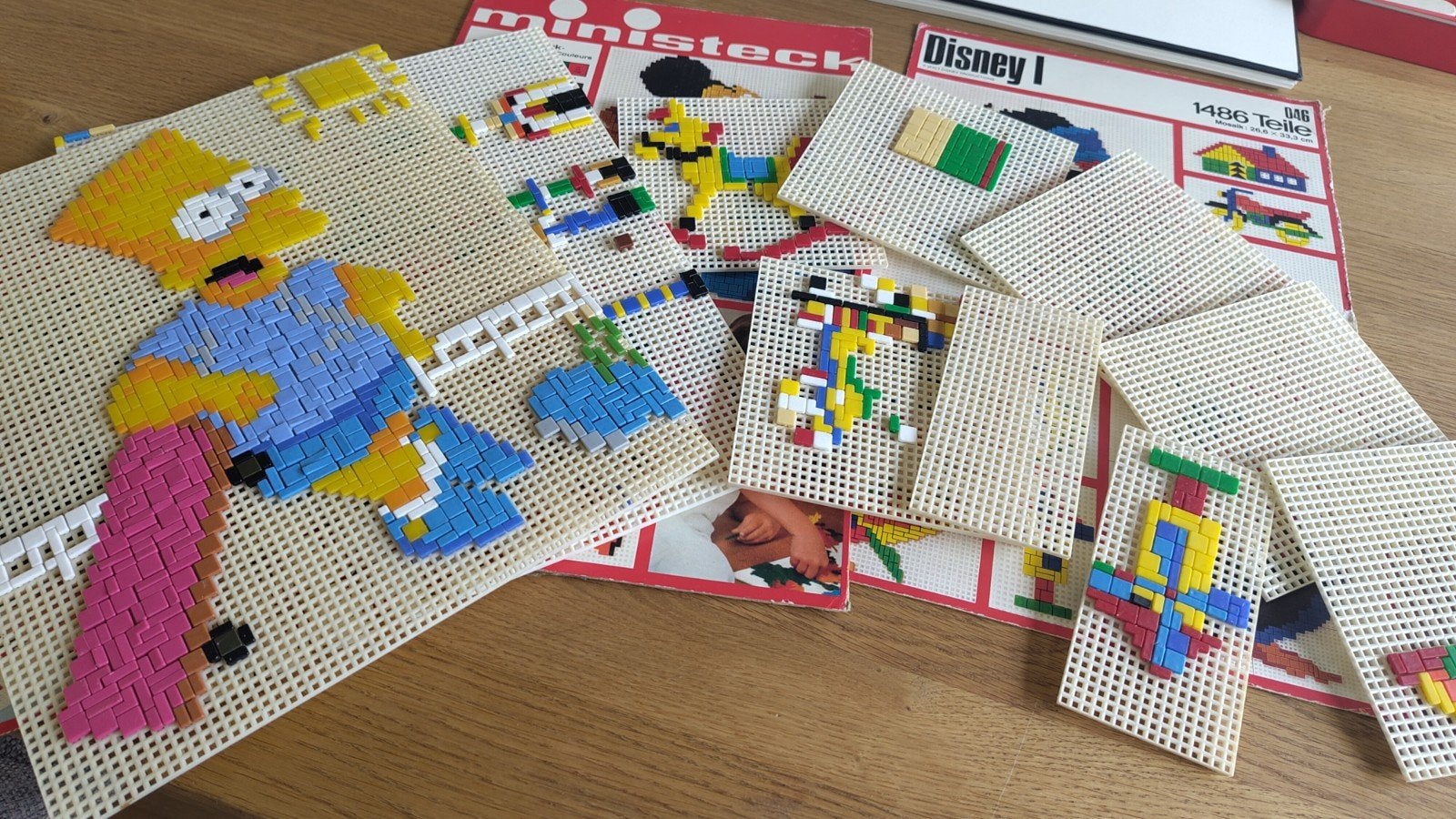 Vintage ministeck + grondplaten, Ophalen, Meer dan 50 stukjes, Gebruikt, 4 tot 6 jaar